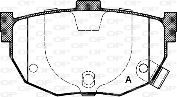 OPEN PARTS Комплект тормозных колодок, дисковый тормоз BPA0294.22